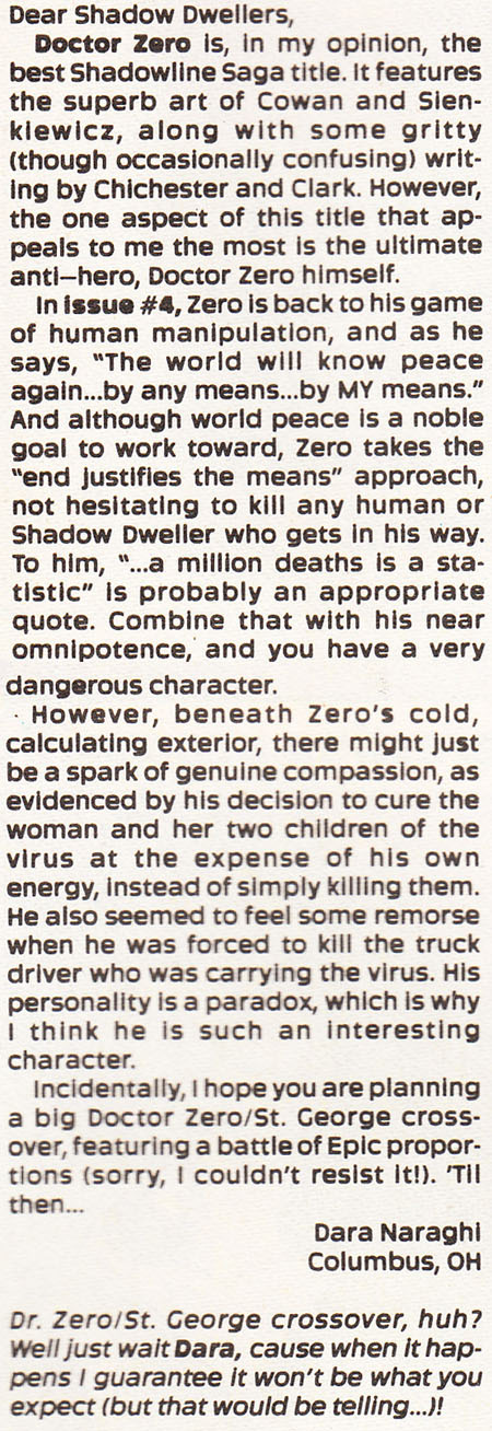 Doctor Zero letters page with Dara Naraghi