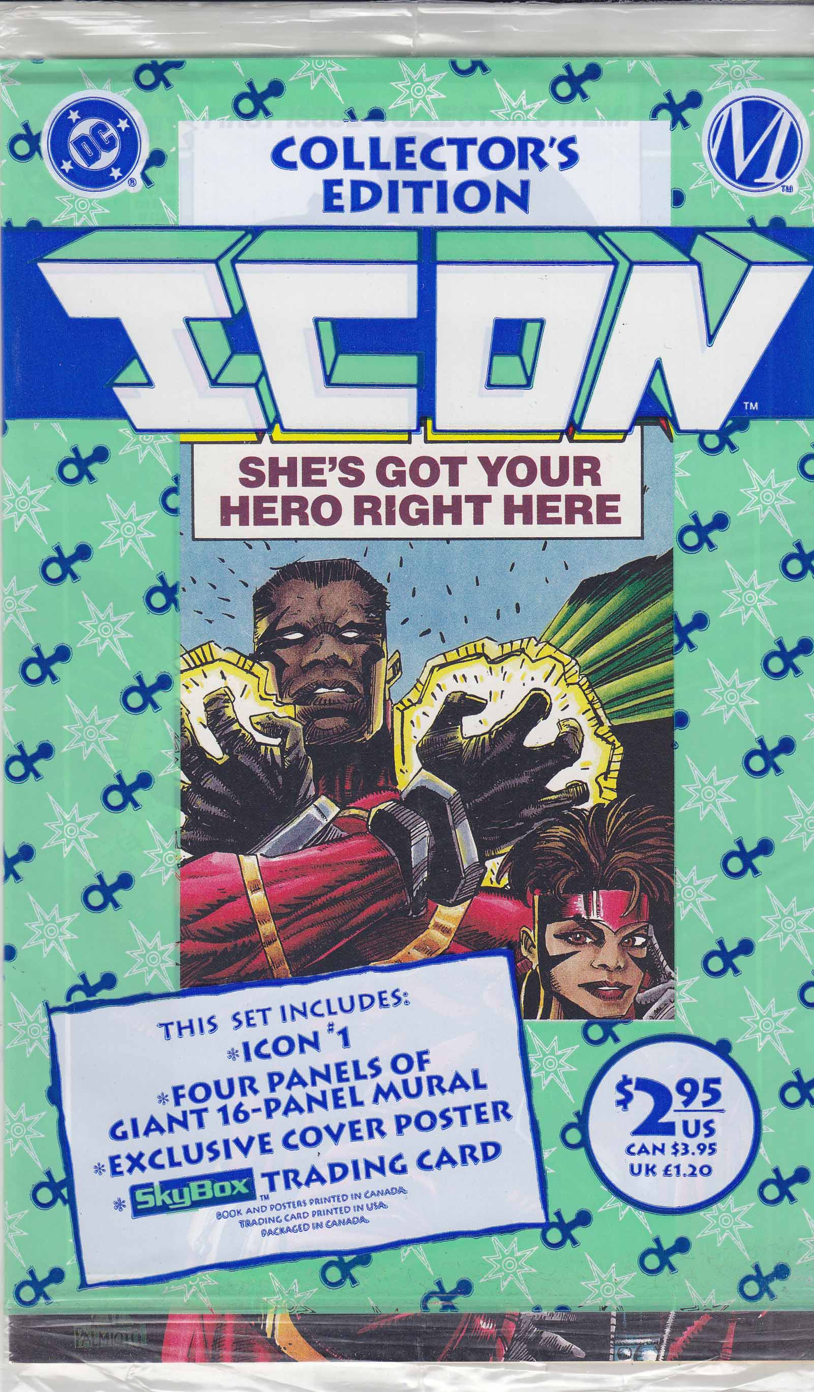 Icon #1 (with poster) VF ; DC | Milestone Dwayne McDuffie