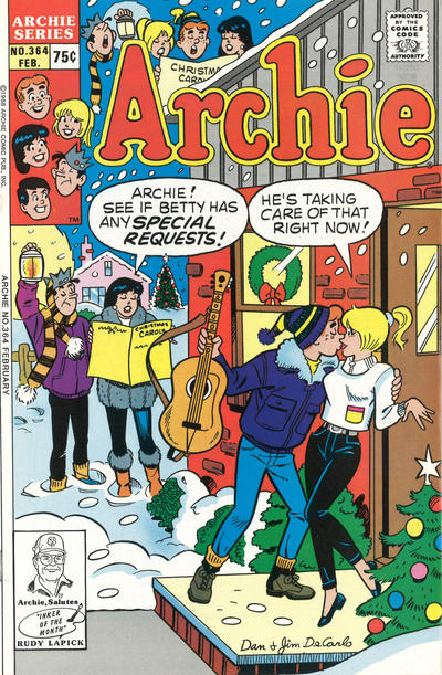 Archie #364 VG; Archie | low grade - February 1989 Christmas Carol Kiss ...