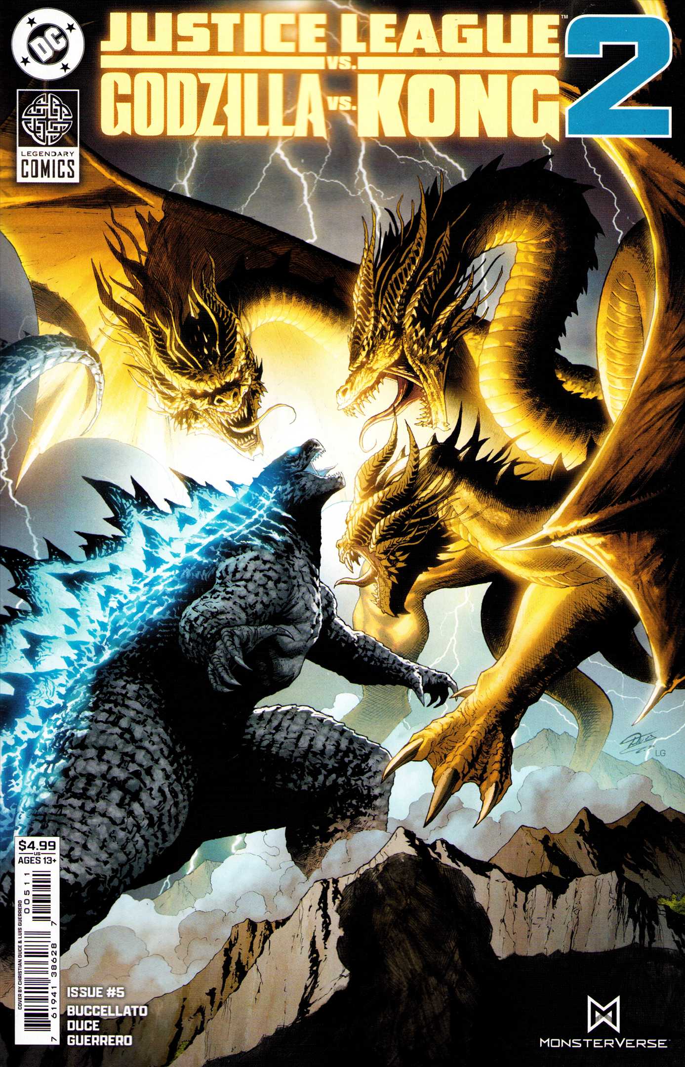 Justice League Vs. Godzilla Vs. Kong 2 #5A VF/NM ; DC | Ghidorah Monsterverse