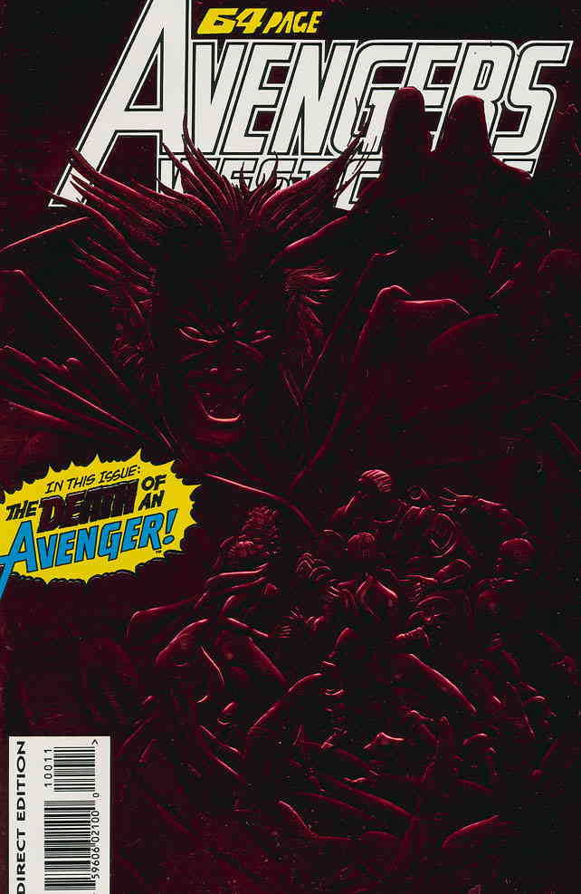 Embossed Comic Cover Avengers West Coast #100 VF/NM; Marvel | Embossed Foil Cover Mephisto ...