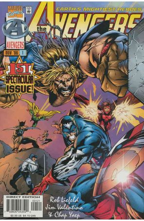 Avengers (Vol. 2) 1A published by Marvel with cover art by Chap Yaep
