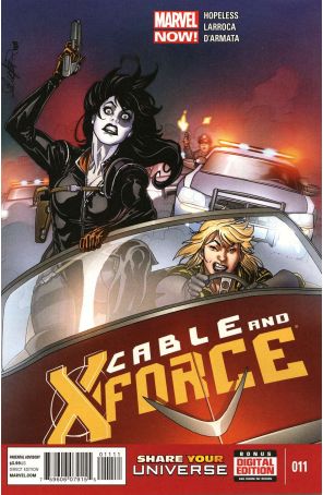Cable and X-Force 11 published by Marvel with cover art by Salvador Larroca