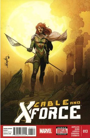 Cable and X-Force 13 published by Marvel with cover art by Salvador Larroca
