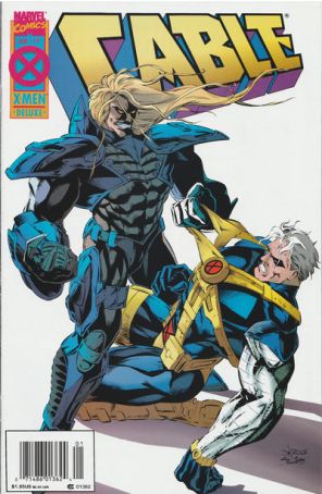 Cable 19 Deluxe (Newsstand) published by Marvel with cover art by Steve Skroce