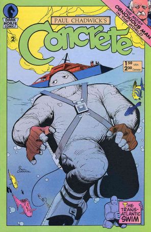 Concrete 2 published by Dark Horse with cover art by Paul Chadwick