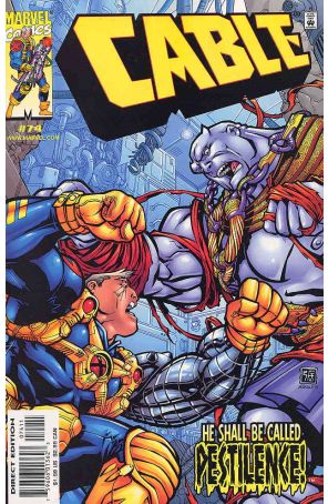 Cable 74 published by Marvel with cover art by Bernard Chang