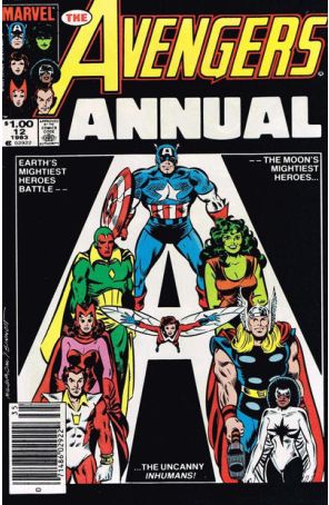 The Avengers Annual 12 (Newsstand) published by Marvel with cover art by Al Milgrom