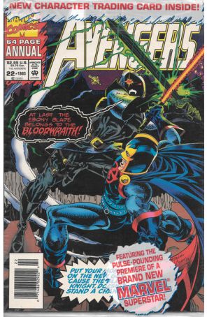 The Avengers Annual 22 (Newsstand) (with card) published by Marvel with cover art by Scott McDaniel