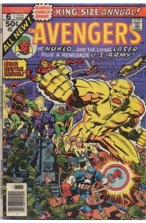 The Avengers Annual 6 published by Marvel with cover art by Jack Kirby