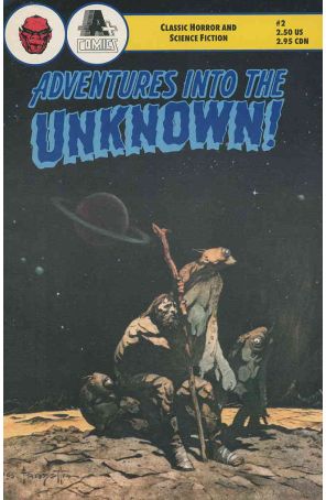 Adventures into the Unknown (A+) 2 published by A+ with cover art by Frank Frazetta