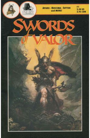 Swords of Valor 1 published by A+ with cover art by Frank Frazetta