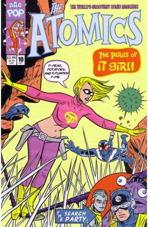 The Atomics 10 published by AAA Pop with cover art by Mike Allred