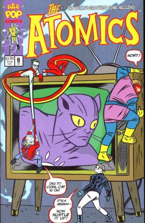 The Atomics 9 published by AAA Pop with cover art by Mike Allred