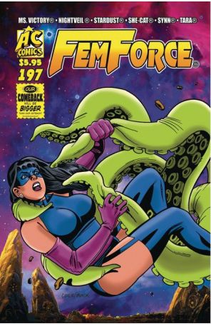 Femforce 197 published by AC with cover art by Bill Black