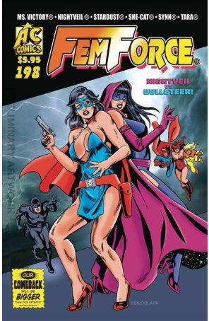 Femforce 198 published by AC with cover art by Bill Black