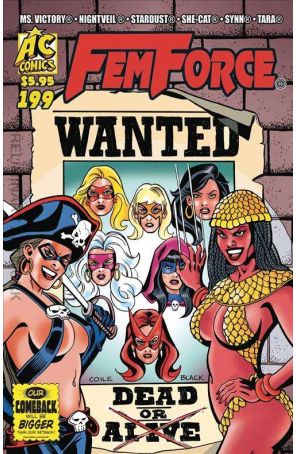 Femforce 199 published by AC with cover art by Bill Black