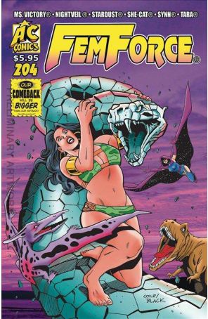 Femforce 204 published by AC with cover art by Bill Black