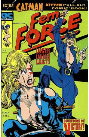 Femforce 44 published by AC with cover art by Bill Black and Mark Heike