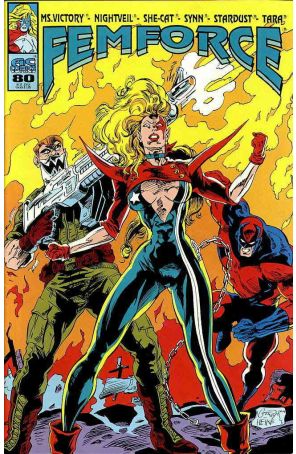 Femforce 80 published by AC with cover art by Brad Gorby