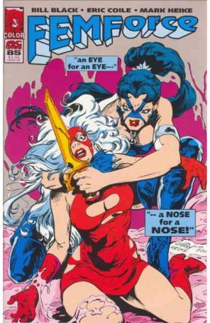 Femforce 85 published by AC with cover art by Brad Gorby