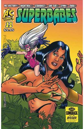 Superbabes 11 published by AC with cover art by Mark Heike and Stephanie Heike