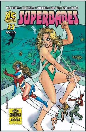 Superbabes 13 published by AC with cover art by Stephanie Heike and Mark Heike