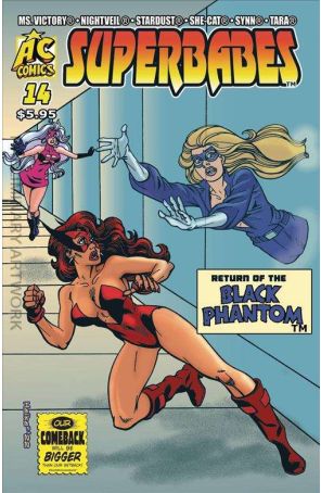 Superbabes 14 published by AC with cover art by Mark Heike and Stephanie Heike