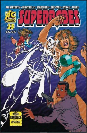 Superbabes 15 published by AC with cover art by Mark Heike and Stephanie Heike
