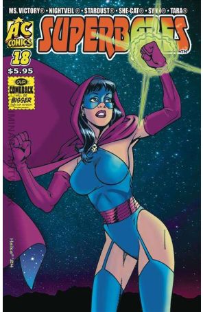 Superbabes 18 published by AC with cover art by Mark & Stephanie Heike
