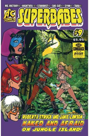 Superbabes 9 published by AC with cover art by Mark G. Heike and Stephanie Heike