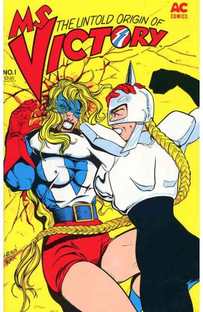 Untold Origin of Ms. Victory 1 published by AC with cover art by Bill Marimon