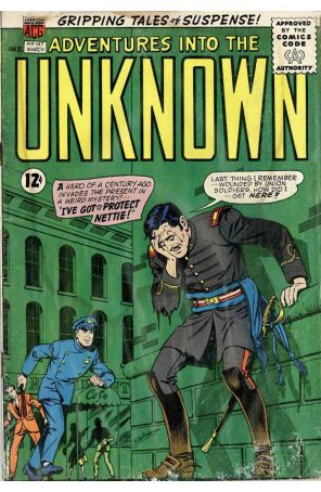 Adventures into the Unknown 147 published by ACG with cover art by Kurt Schaffenberger