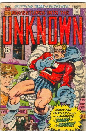 Adventures into the Unknown 166 published by ACG with cover art by Chic Stone