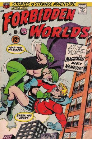 Forbidden Worlds 136 published by ACG with cover art by Kurt Schaffenberger