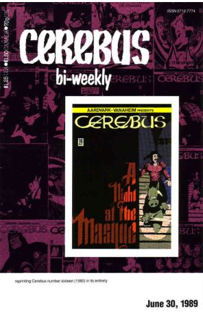 Cerebus Bi-Weekly 16 published by Aardvark-Vanaheim with cover art by Dave Sim