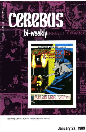 Cerebus Bi-Weekly 5 published by Aardvark-Vanaheim with cover art by Dave Sim