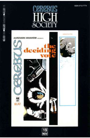 Cerebus High Society 19 published by Aardvark-Vanaheim