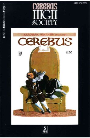 Cerebus High Society 5 published by Aardvark-Vanaheim