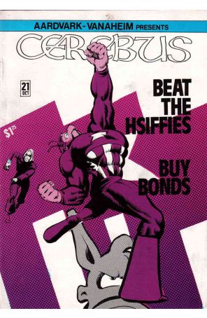 Cerebus the Aardvark 21 published by Aardvark-Vanaheim with cover art by Dave Sim