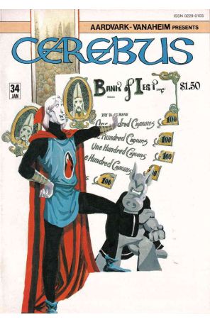 Cerebus the Aardvark 34 published by Aardvark-Vanaheim with cover art by Dave Sim