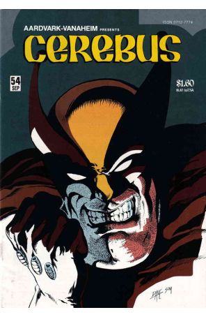 Cerebus the Aardvark 54 published by Aardvark-Vanaheim with cover art by Dave Sim