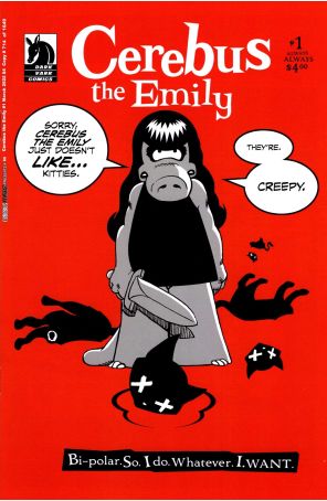 Cerebus the Emily 1 published by Aardvark-Vanaheim with cover art by Dave Sim and David Birdsong