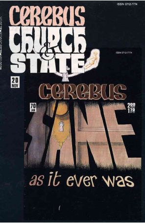 Cerebus: Church And State 20 published by Aardvark-Vanaheim with cover art by Dave Sim