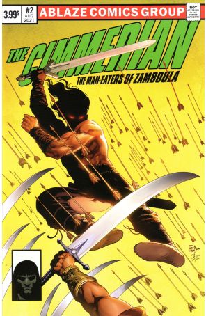 Cimmerian: The Man-Eaters of Zamboula 2D published by Ablaze with cover art by Fritz Casas