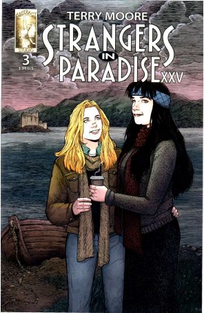 Strangers in Paradise XXV 3 published by Abstract with cover art by Terry Moore