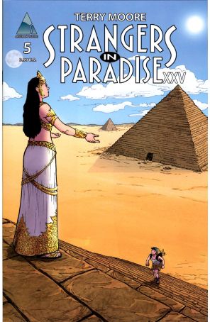 Strangers in Paradise XXV 5 published by Abstract with cover art by Terry Moore