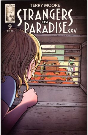 Strangers in Paradise XXV 9 published by Abstract with cover art by Terry Moore