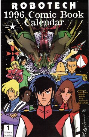 1996 Robotech Comic Calendar 1 published by Academy with cover art by Jason Waltrip