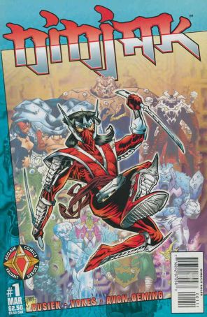 Ninjak (Vol. 2) 1 published by Acclaim with cover art by Neil Vokes
